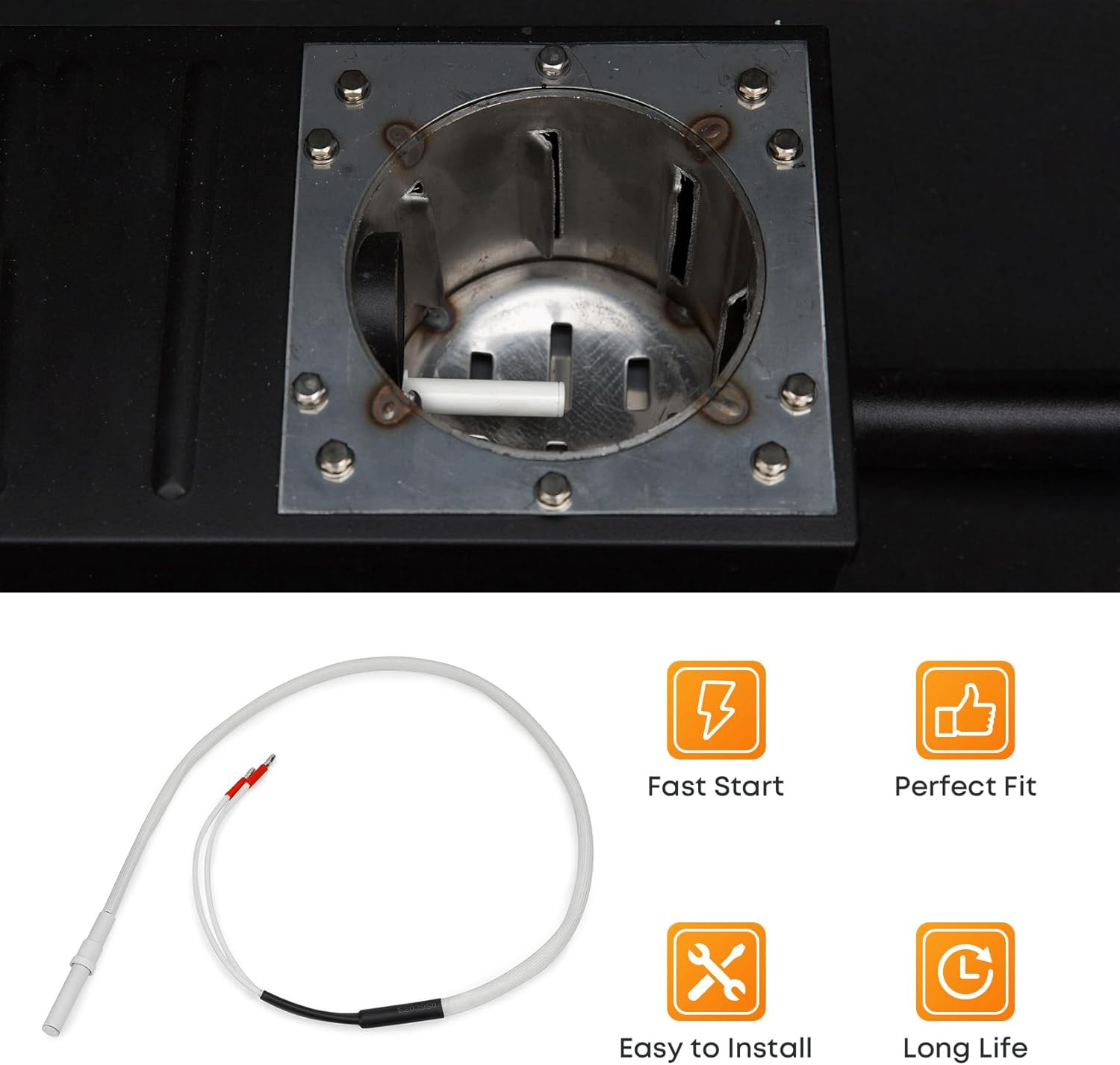 12V Ceramic Igniter Replacement for Green Mountain Grills Daniel Boone Jim Bowie