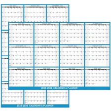 2025-2026 Yearly Wall Calendar - Large Dry Erase Calendar for Wall, 23" x 35", J