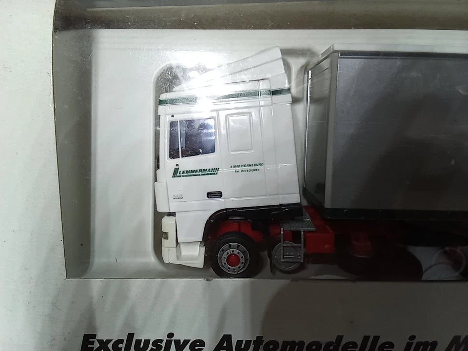 J69 AWM H0 1:87 DAF XF "Lemmermann" Mit Ovp Lkw Gardinenplanensattelzug - Bild 3 von 4