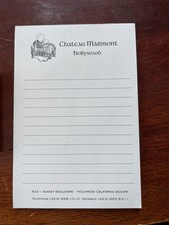 AUTHENTIC Vintage Chateau Marmont Hotel Notepad AUTHENTIC Vintage Chateau Marmont Hotel Notepad