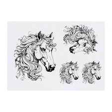 4 x 'horse' Temporary Tattoos / Transfers TO00062458 