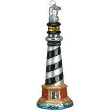 Old World Christmas Cape Hatteras Lighthouse Glass Ornament FREE BOX 20017 New