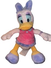 Disney Daisy Duck Plush 14" Shop Disney Pink Purple Dress and Pony Tail
