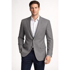 Men  s Gray Pinstripe Blazer Sport Coat Size 40R Tailored Fit