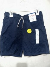 Cat  Jack Boys Shorts L 10-12 Navy Cotton Drawstring Casual Pockets