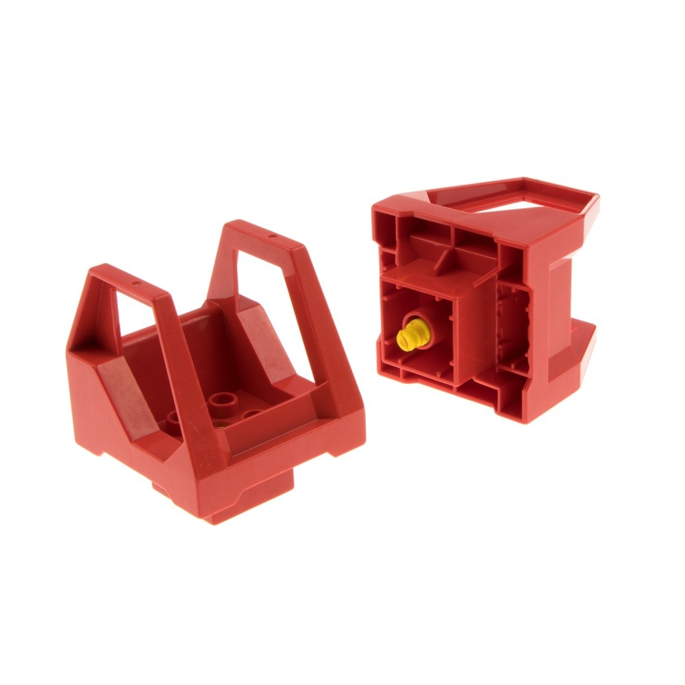 2x Lego Toolo Duplo Cab red Car Excavator Construction Vehicle 2950 2930 6293