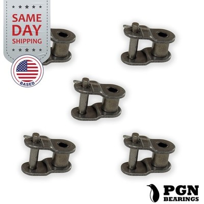 (5 Pack) PGN #420 Roller Chain Offset Links - 1/2'' Pitch - Half Link