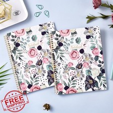 8.5x11 College Ruled Spiral Notebook 160 Pages Thick Paper Flowers