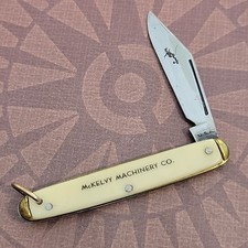 McKELVY Machinery Co Advertising Knife Made In USA Single Blade Jack