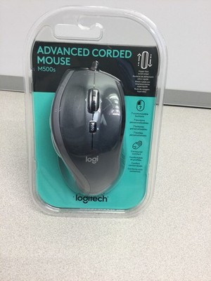 Logitech M500s Advanced Corded 7-Button Mouse Graphite New Sealed!