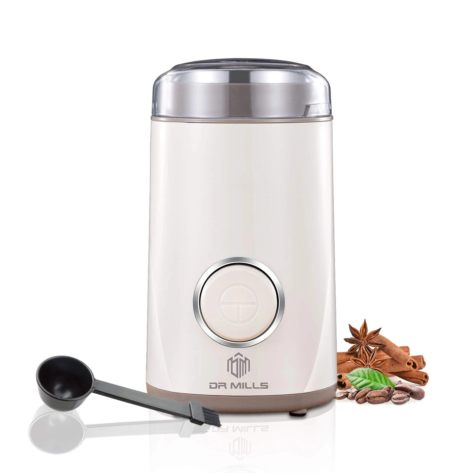 DR MILLS DM-7441W Coffee Grinder Electric, Coffee Bean and Dried Spice Grinde...