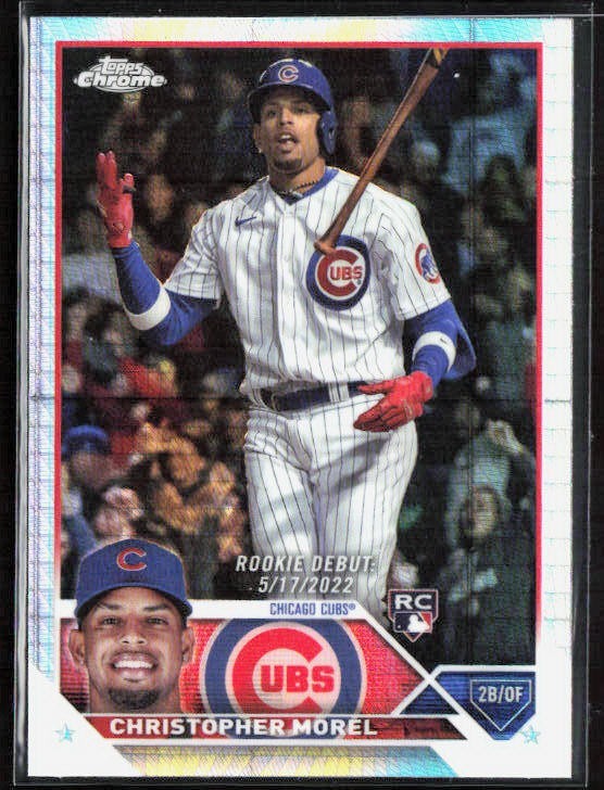 2023 Topps Chrome Update CHRISTOPHER MOREL Prism Refractor Rookie Card USC106