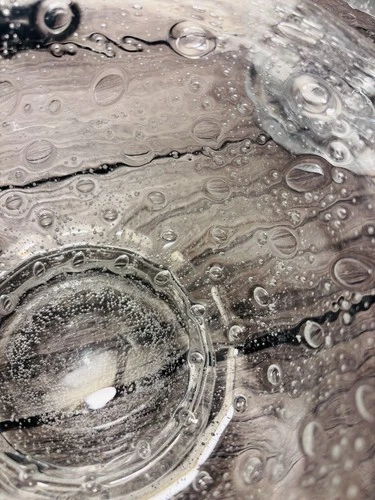 Vintage Murano Glass Hand Blown Bubble Glass Pedestal Bowls