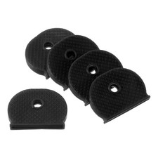 50Pcs Key Cap Cover Tags Keys Identifier Label ID Silicone Sleeve Black
