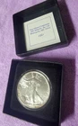 1990 American Silver Eagle 1 oz .999 Fine Silver Dollar BU in Capsule & Gift Box