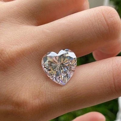 Heart Moissanite Loose Stone For Ring, Earrings, Pendant, Necklace, Bracelet