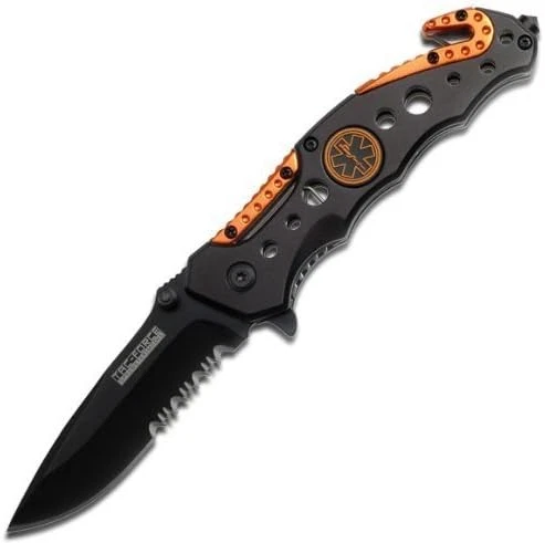 Spring Assisted Opening Durable Tactical Rescue Foldable Pocket Knife w/ Clip