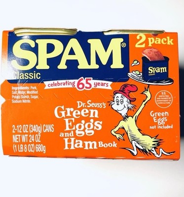 Dr Seuss GreenEggs and Ham Spam 2Pack 65thAnniversary LimitedEdition Exp 06/2028