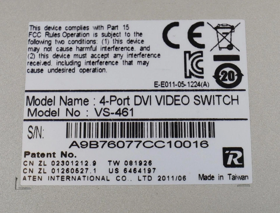 ATEN VS-461 4-Port DVI/Audio Port Switch- ohne Kabel nur mit Netzteil - Bild 2 von 4
