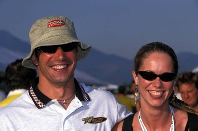 Max Papis Team Rahal with his girlfriend Gaby Fedex Champ Car Worl- Old Photo