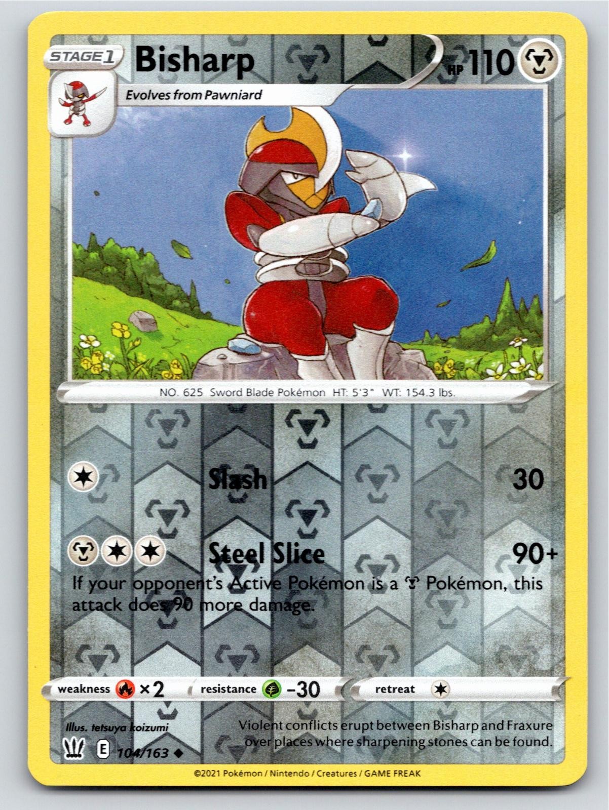 POKEMON BISHARP BATTLE STYLES 104/163 REVERSE HOLO UNCOMMON NM A45317 FREE S&H