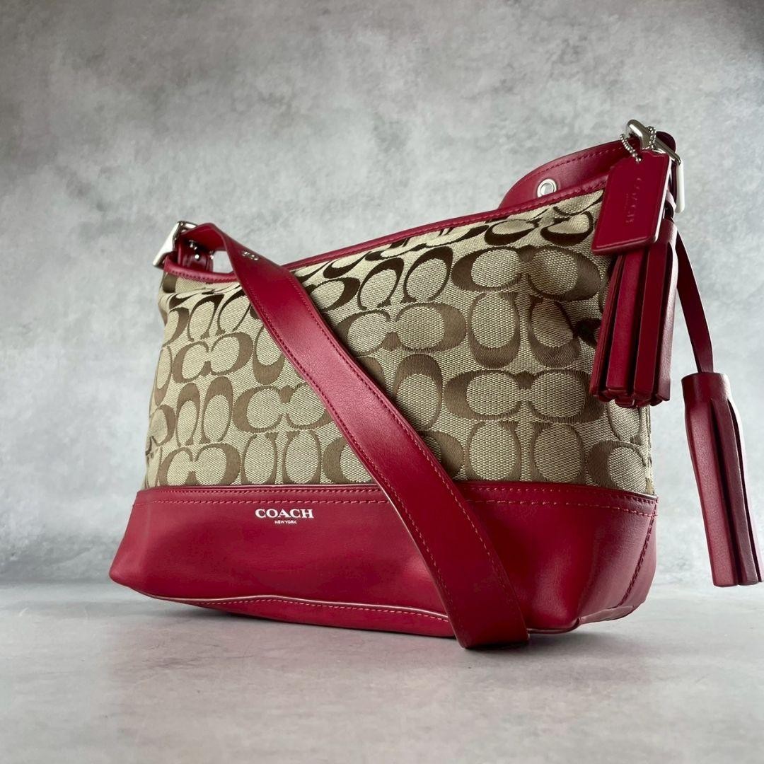 Coach Red Logo Pattern Shoulder Bag M4_0612