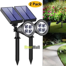 LED Solar Spot Light Outdoor Waterproof Landscape Spotlight Garden Security Lamp