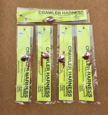 5 Crawler Worm Harness W-9 RED PRISM Blade Walleye Pike Bass Fishing