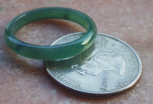 Video Certified Green Natural A JADE Jadeite RING Circle NO.8.75 戒指 115073 TS - Picture 9 of 11