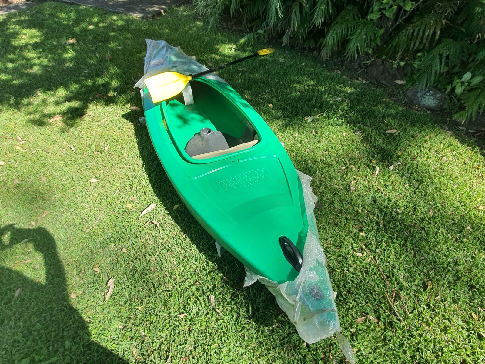 Kayak Green Plastic (Canoe) New + Take Apart Paddle eBay