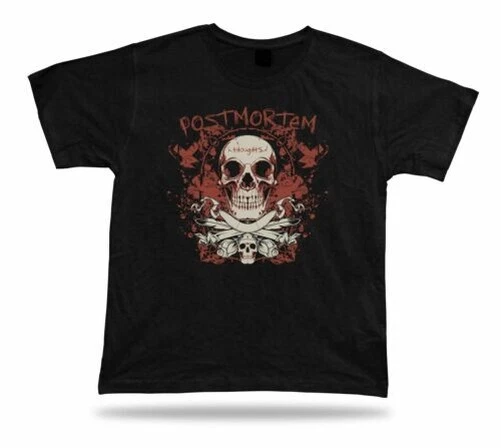 T-Shirt Geburtstag Geschenk Idee Post Mortem Schädel Gothic Emblem Death Symbol - Bild 1 von 1