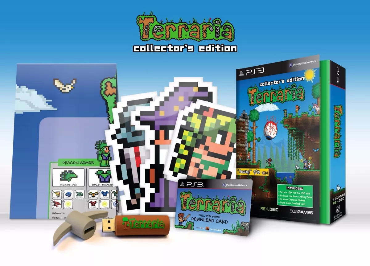 Terraria Collector's Edition Sony PlayStation 3 PS3 *DOWNLOAD CARD* 812872014388