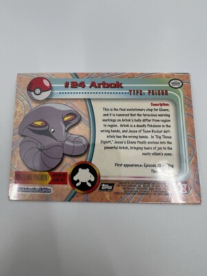 Topps Chrome 2000 Arbok Pokemon TV Animation Series 1 #24 | eBay