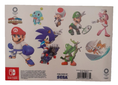 MARIO & SONIC TOKYO 2020 OLYMPIC GAMES RARE STICKER SHEET 2019 NINTENDO SWITCH