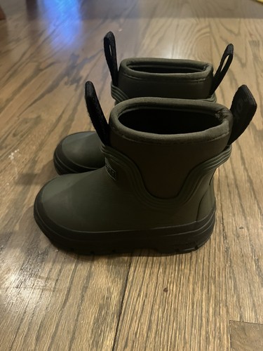 Tretorn x Zara Khaki Green Toddler Kids Rain Snow Ankle Boots Size 8c - Picture 4 of 5