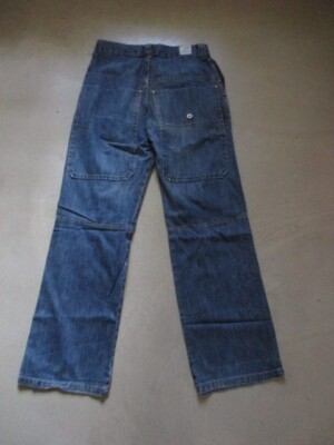 Jean large waterless taille haute bleu turquoise Ikks
