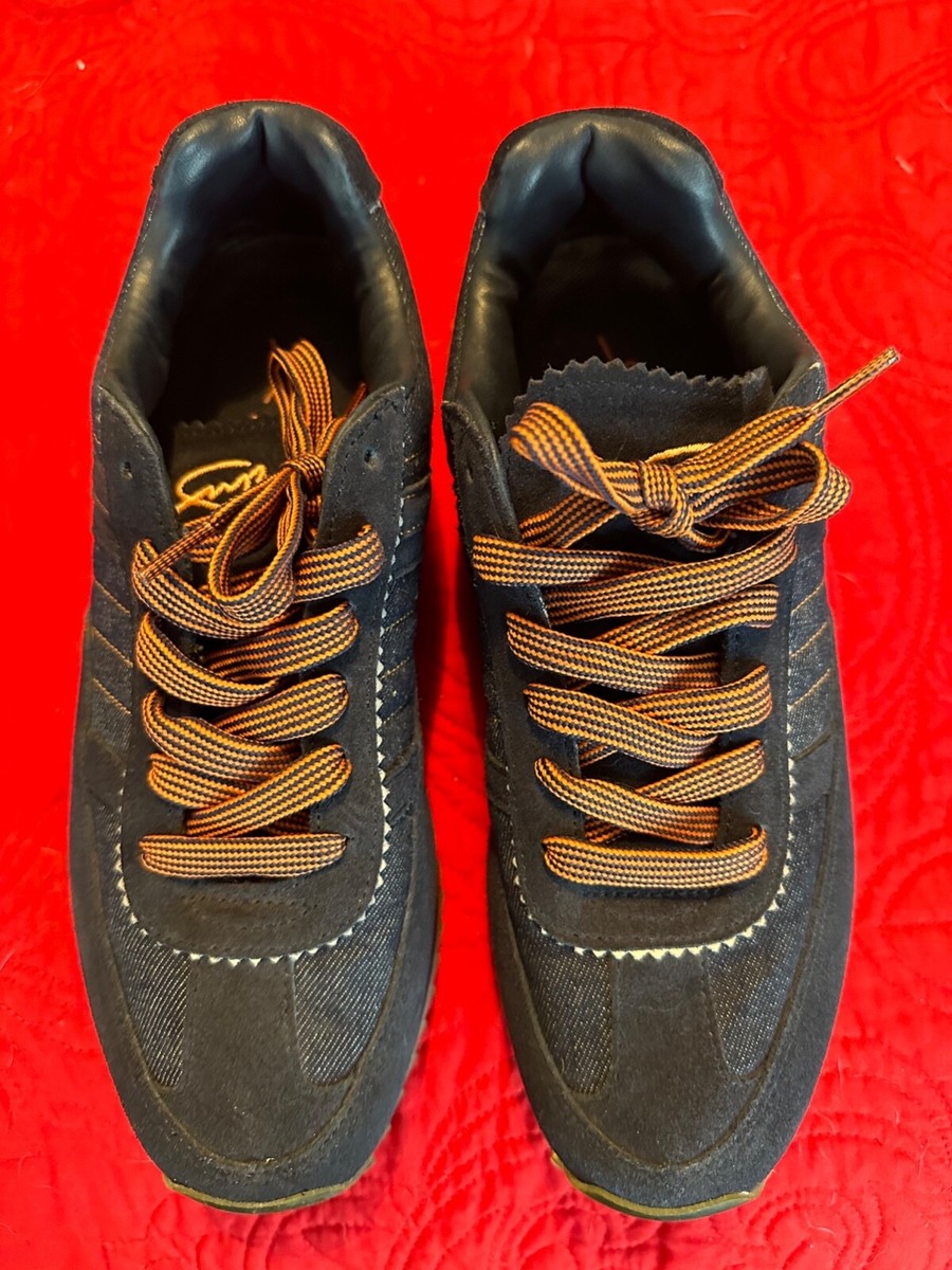 FUBU shoeS sneakers. blue denim & orange mens 8.5 | eBay
