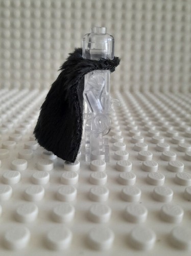 LEGO CUSTOM - BLACK - Minifigure Cape Cloth Aspect Fourrure - Style Fur - Bild 4 von 4