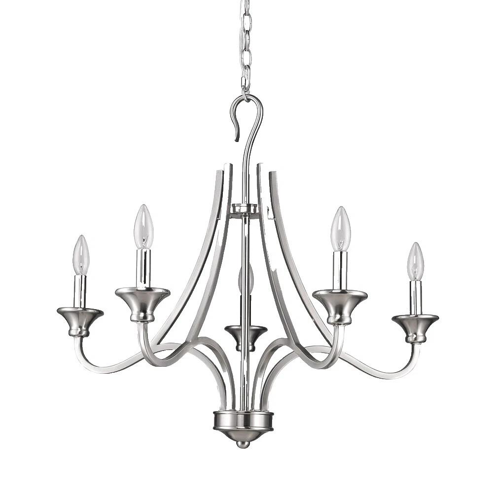 Candelabros moderna de níquel