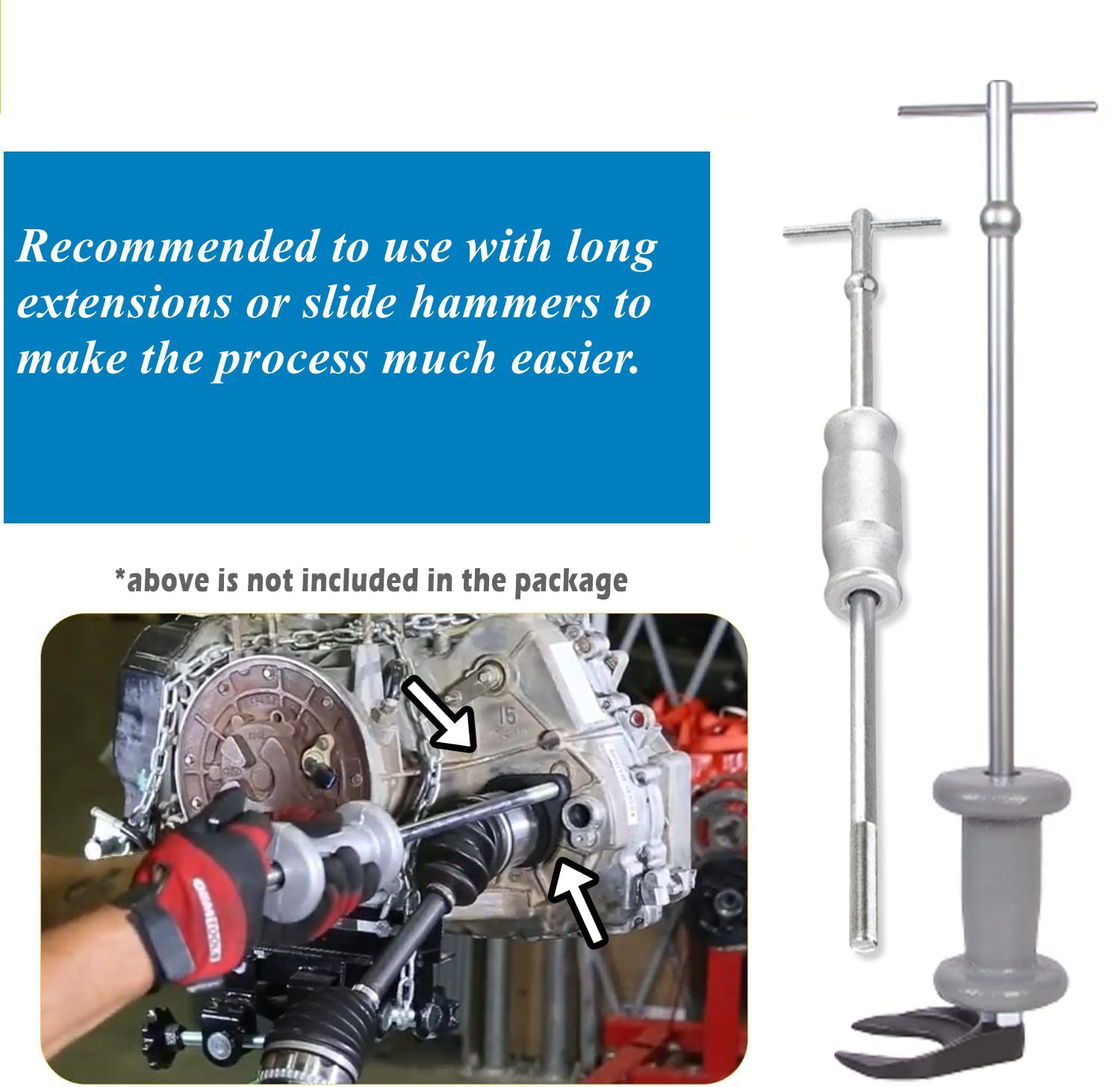 Front Wheel Drive Axle Removal Tool CV Joint Puller Slide Hammer