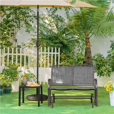 Patio Porch Swing Outdoor Bench Yard Glider Double Rocking Chair Garden Loveseat