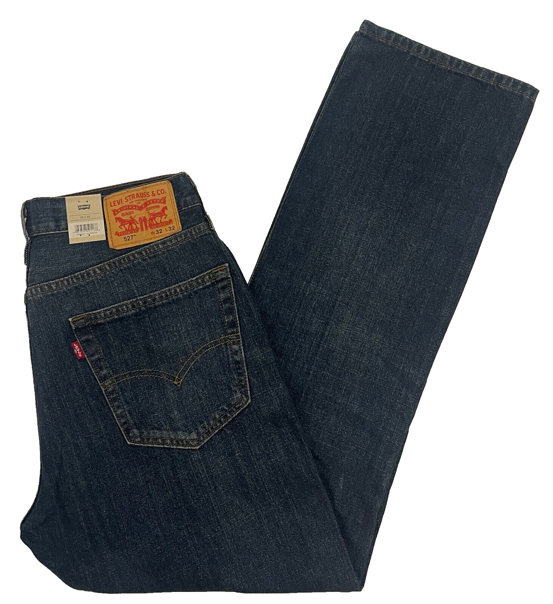 New Levis 527 Slim Bootcut Mens Jeans 32X32 #4257 Dark Blue W32L32