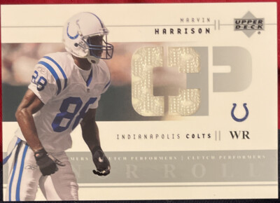 2002 Upper Deck Marvin Harrison Clutch Performers Jersey Patch Colts MINT!