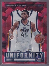 2021-22 Panini Contenders Optic Donovan Mitchell #11 Uniformity Red Cracked Ice