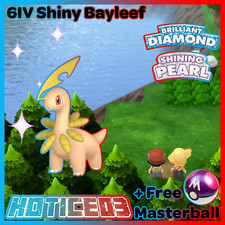 6IV Shiny Bayleef Pokemon Brilliant Diamond Shining Pearl
