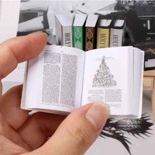 Libro SANTA BIBLIA Miniatura Casa de Muñecas Escala 1/6 Legible Religioso Cristiano Jesús