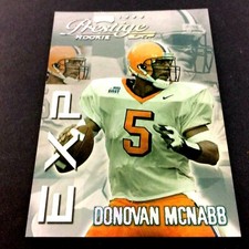 Donovan McNabb 1999 Prestige EXP Reflections Serial Number Rookie Card #38. rookie card picture