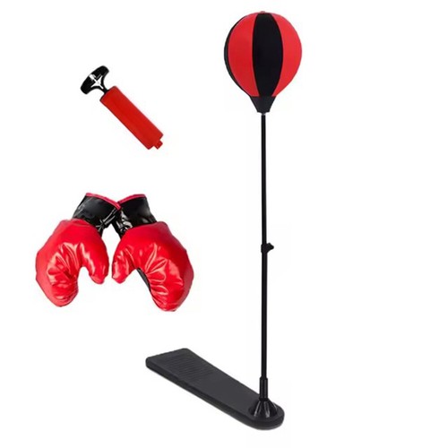 CHILDREN JUNIOR BOXING PUNCH BALL BAG FREE STANDING SET WITH MITTS GLOVES KIDS - Picture 12 of 12
