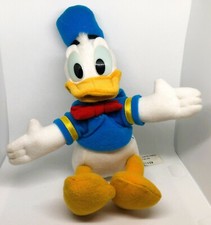 DISNEY - LOT of 2 Donald Duck  Goofy PLUSH Stuffed Toys Arcotoys MATTEL VTG