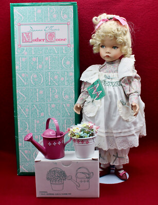 Vtg 1990 Dianna Effner 15'' Porcelain Doll Mary,Mary,Quite Contrary,No COA,Knowle